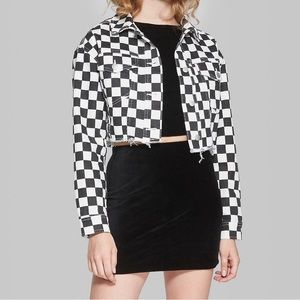 Wild Fable Checkered Denim Jacket